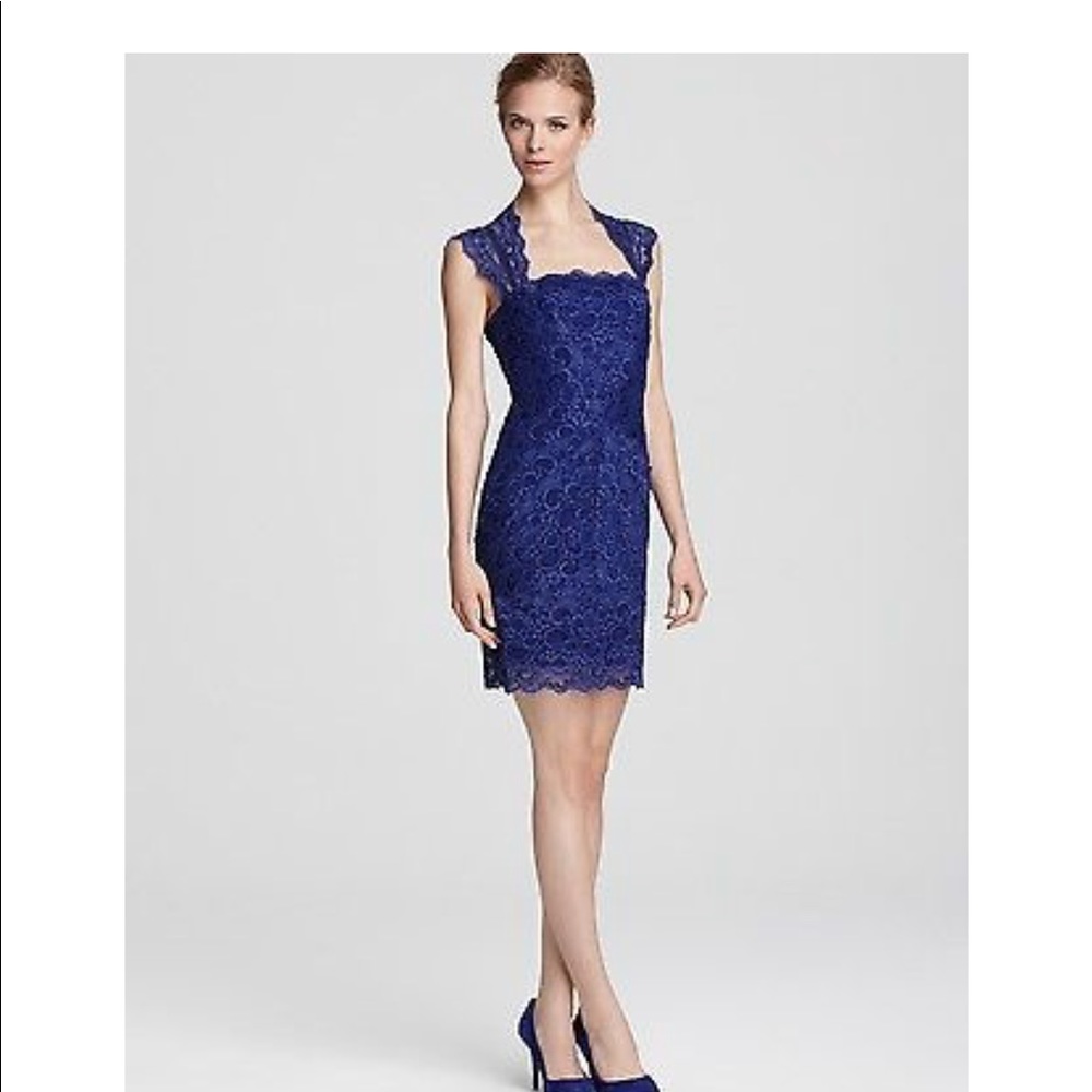 Nicole Miller Navy Lace Dress